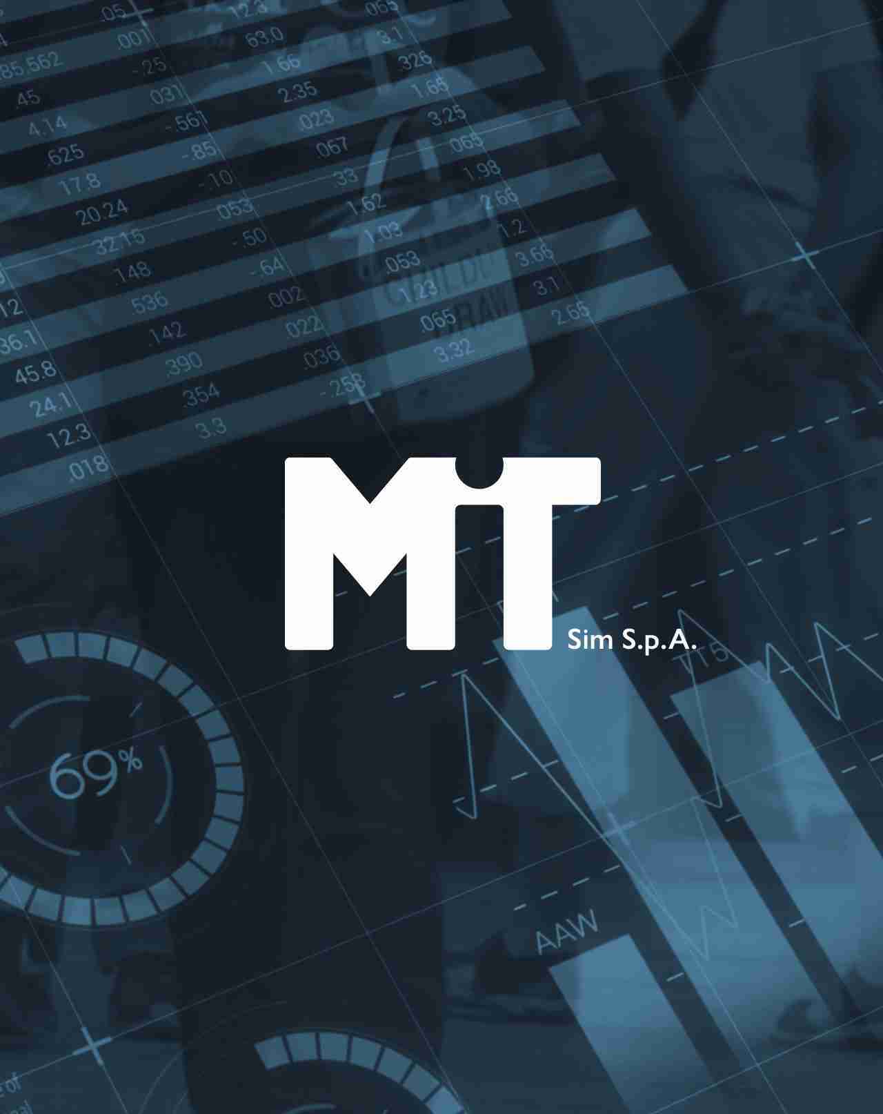 Logo MIT su sfondo tecno-finanziario
